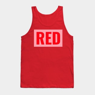 Red text simple classic typography Tank Top